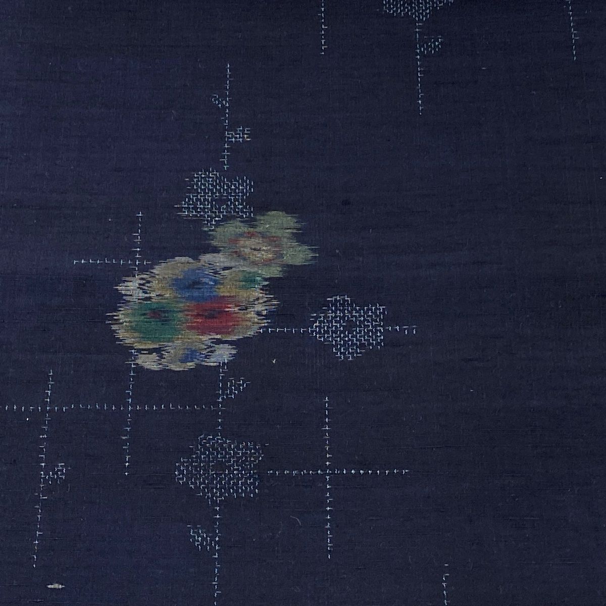 反物 秀品 紬 花 濃紺 正絹 【中古】 - メルカリ