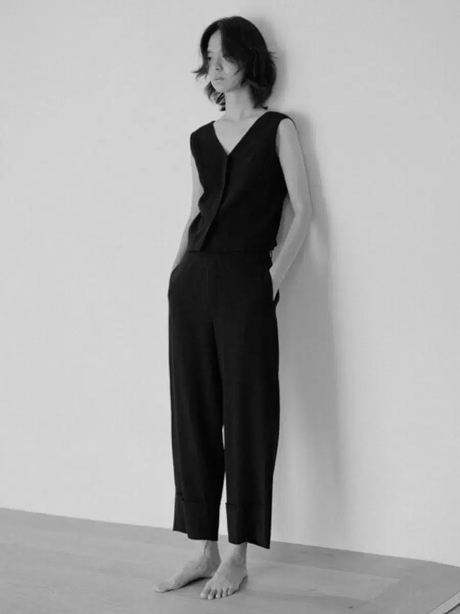 Tone Matt 톤マット リネン セットアップ ブラック