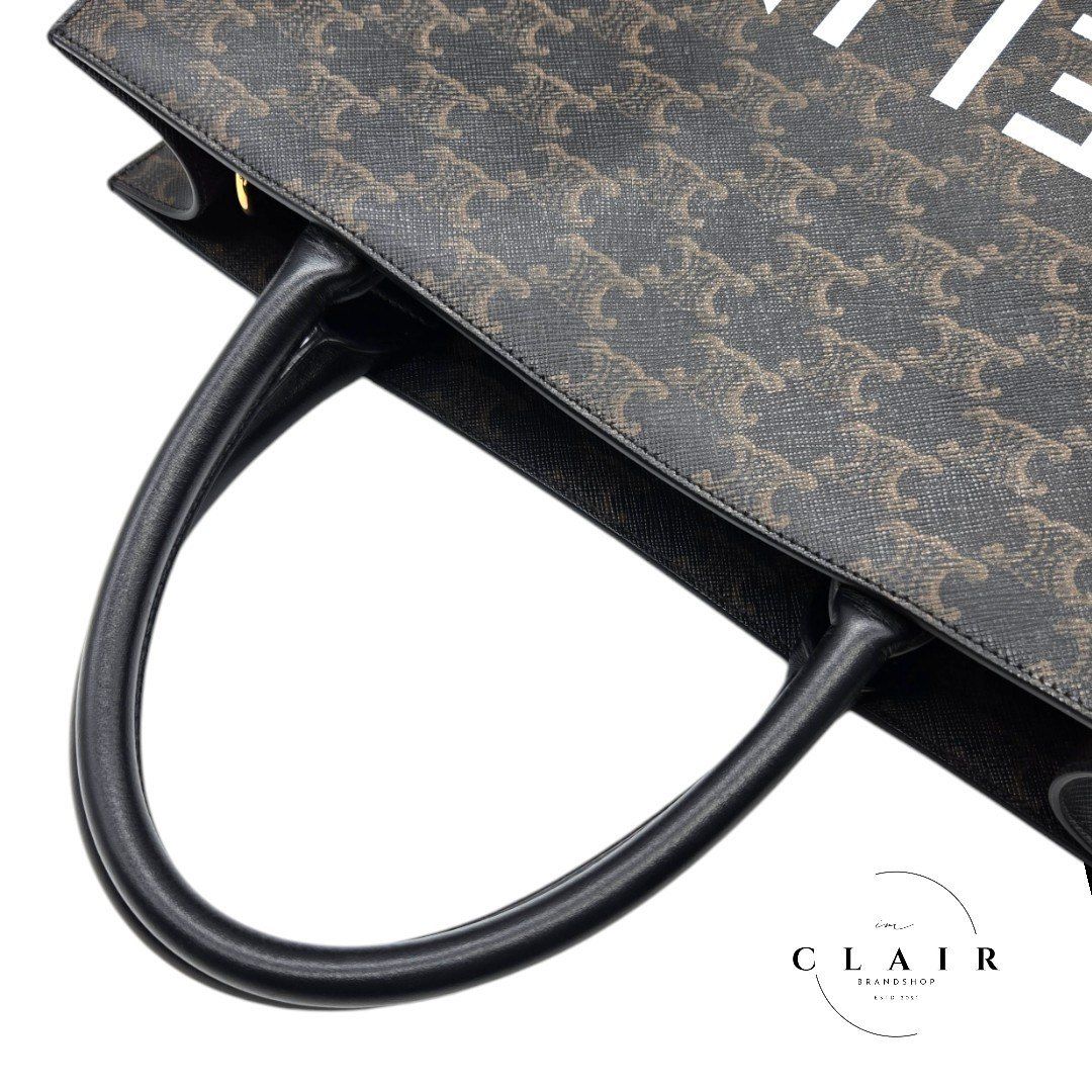 美品】CELINE セリーヌ ミディアム バーティカル カバ プリント入り 