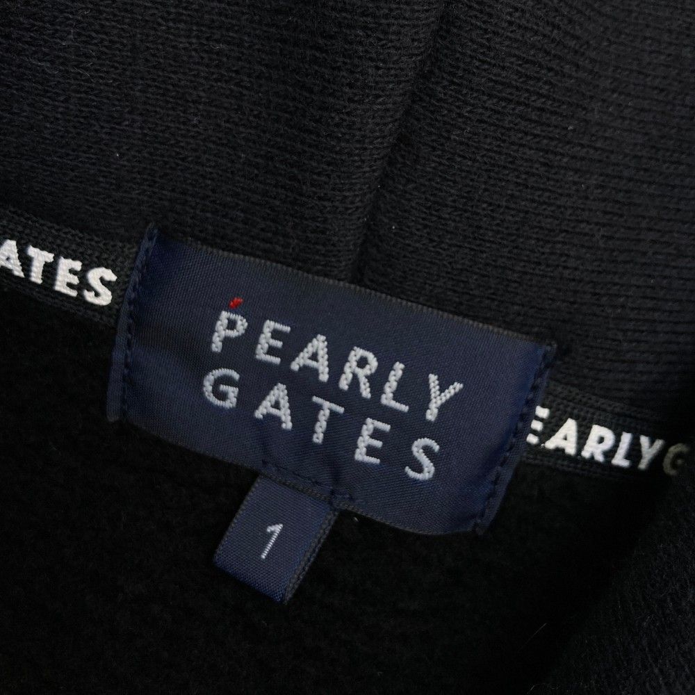 サイズ：1 PEARLY GATES パーリーゲイツ  裏起毛 長袖ジップパーカー  ネイビー系 [240101466332] ゴルフウェア メンズ ストスト サイズ：1 PEARLY GATES パーリーゲイツ 裏起毛 長袖ジップ
