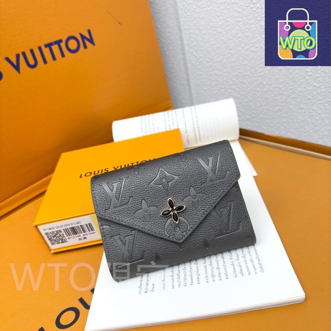 louisvuitton☆レザーコンパクトウォレットネイビー新品未使用品 本日限定特価】LV ルイヴィトン ポルトフィーユ リサ モノグラム