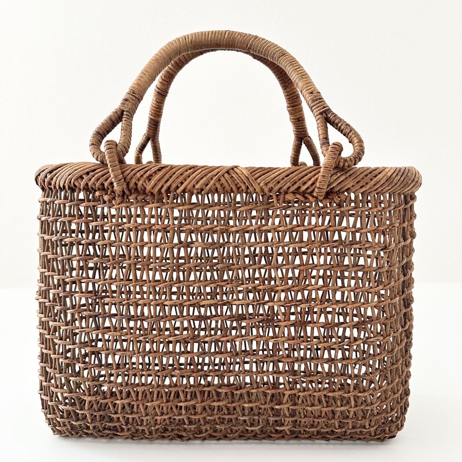 かごバッグ こだし編み