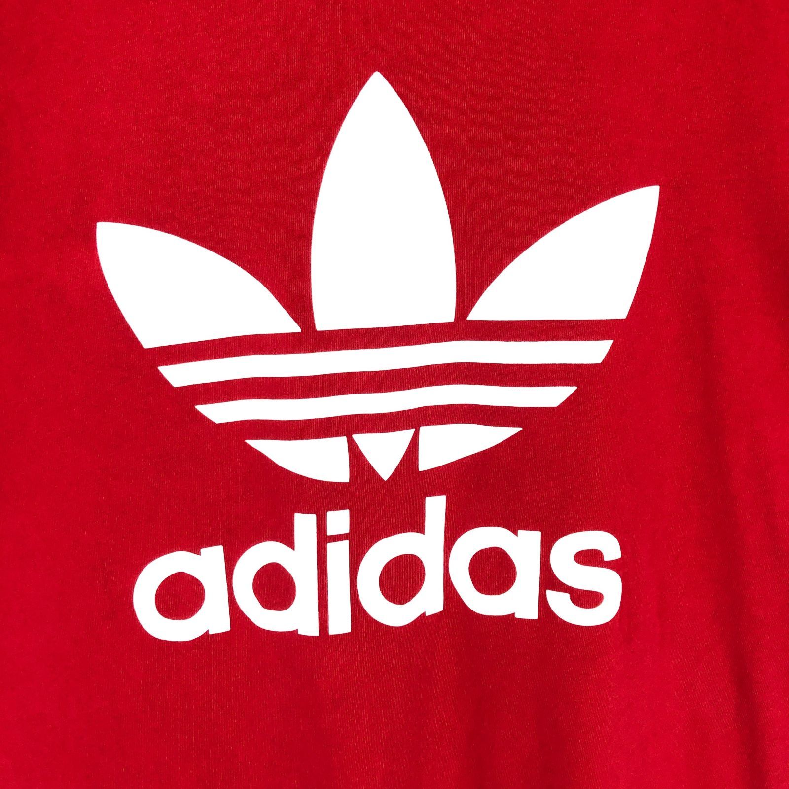 アディダス adidas originals Tシャツ 赤 L 古着 - メルカリ