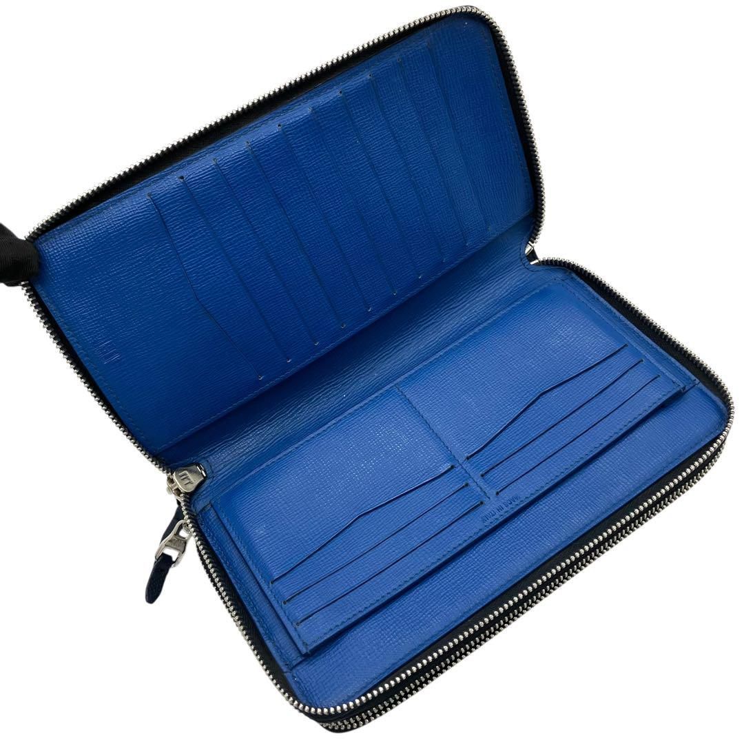 良品 2118 dunhill オーガナイザー 長財布 レザー ネイビー 良品 2118 dunhill オーガナイザー 長財布 レザー ネイビー