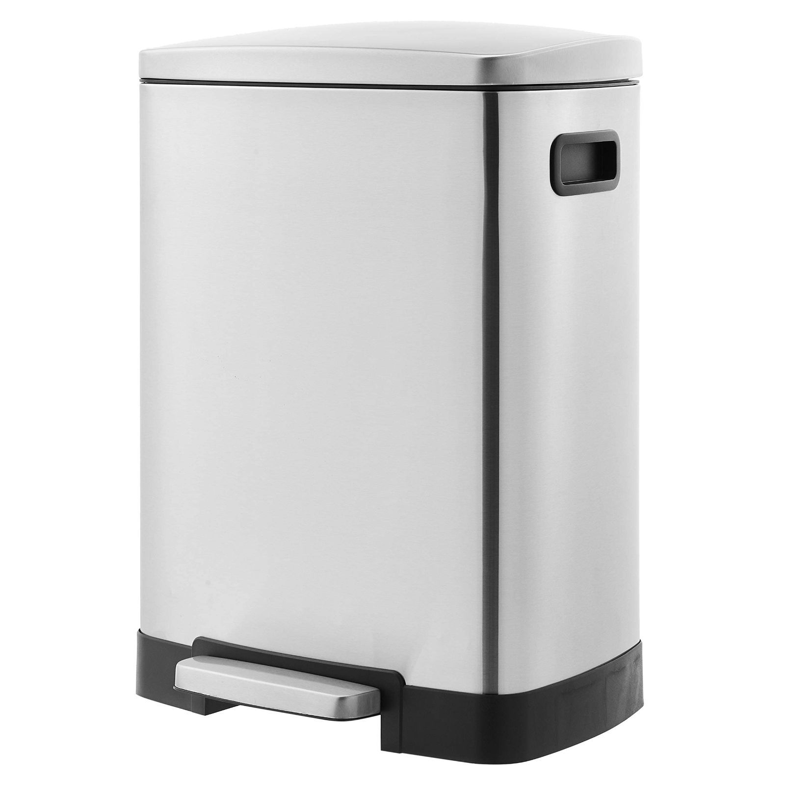 ゴミ箱 角型ペダル ベーシック ソフトクローズ 2分別化 長方形 サテン 25L|15L 合計40L