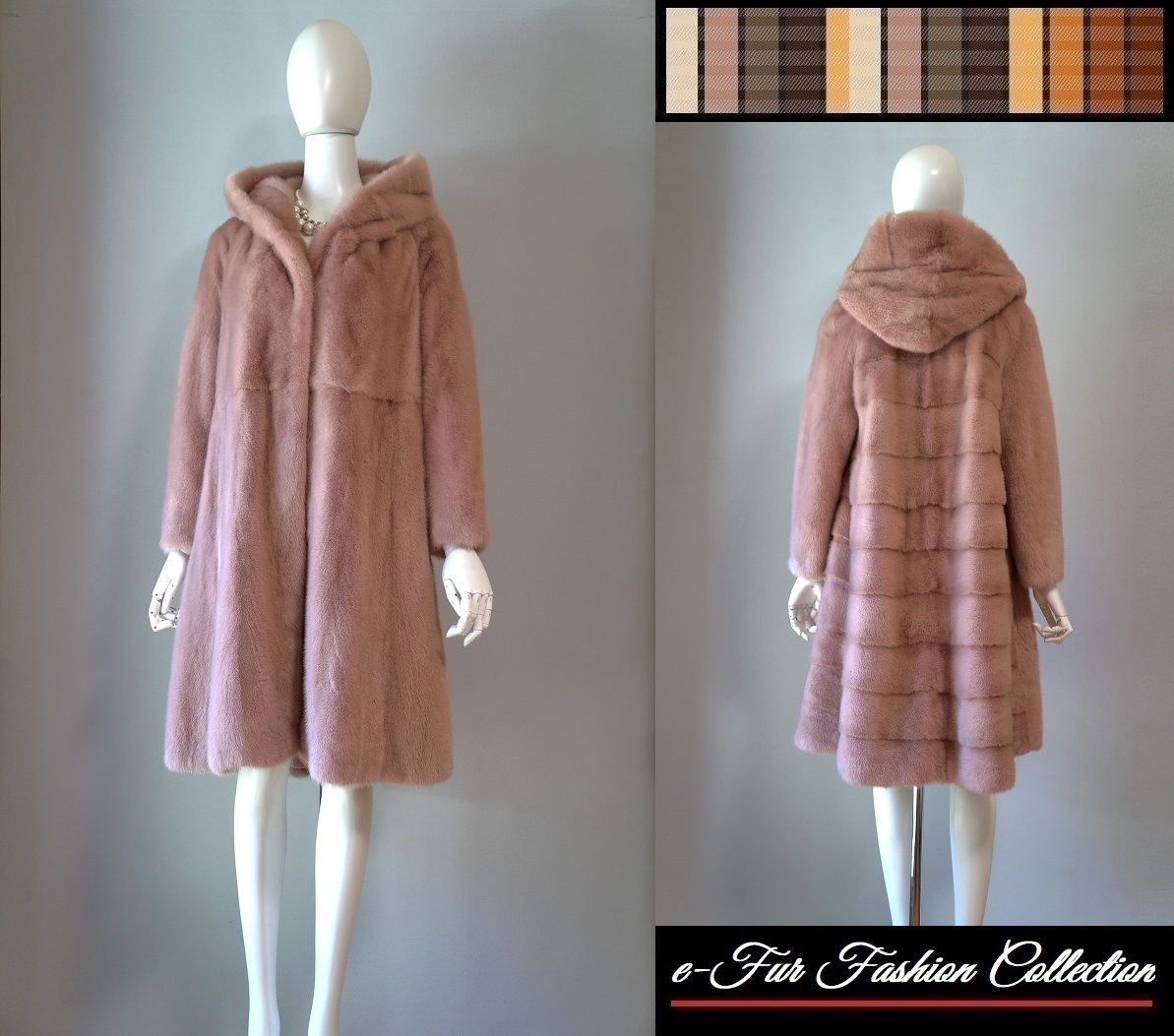 くすみピンク 1点物リアルファーコート