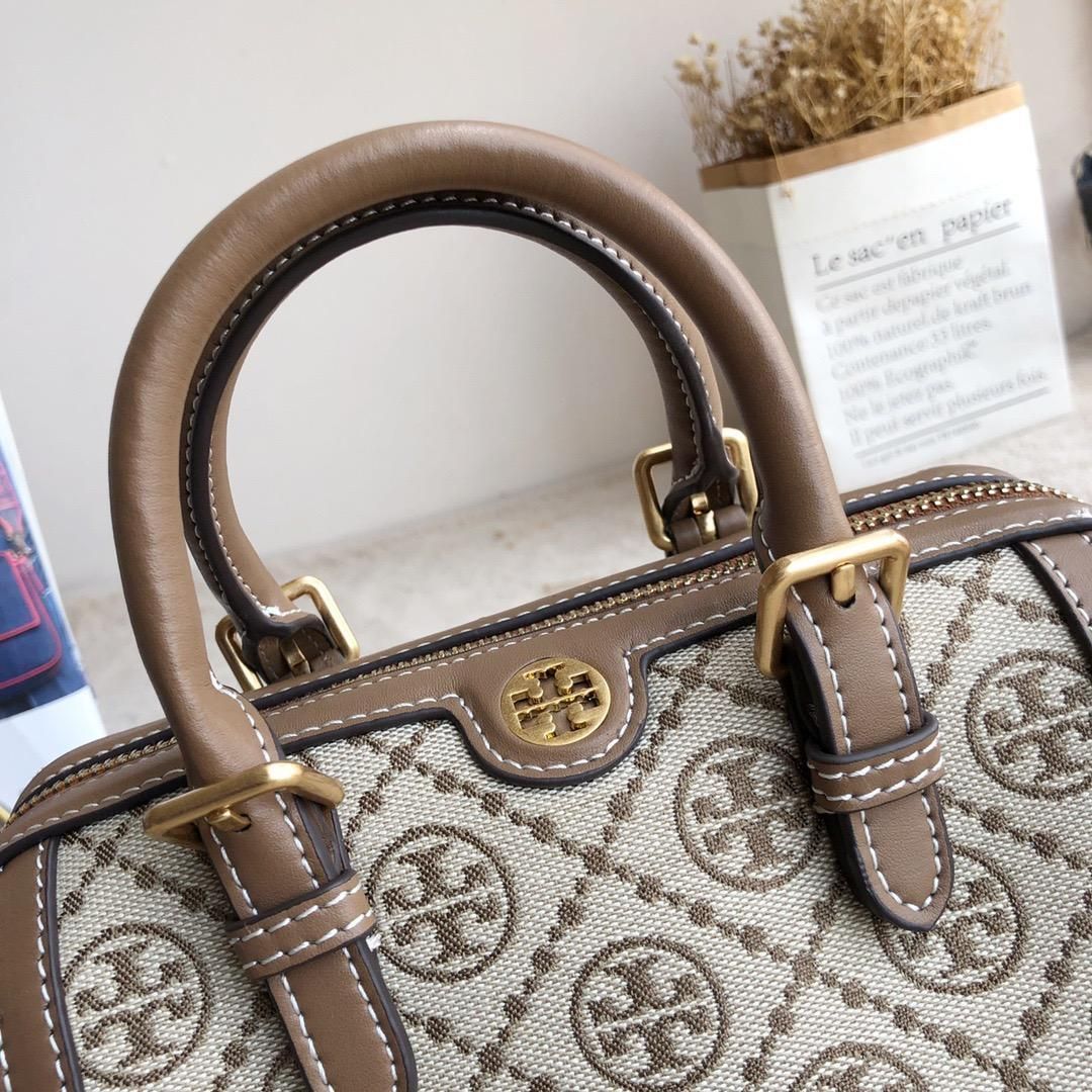 Tory Burch Tモノグラム ミニバレル ボストンバッグ