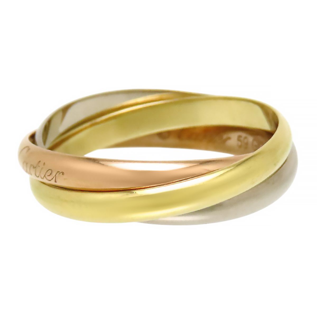 カルティエ トリニティ リング SM 59 Au750 K18YG K18WG K18PG レディース CARTIER ジュエリー