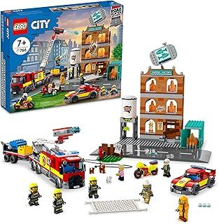 レゴ LEGO シティ消防隊 60321 組み立てセット 消防車のおもちゃと5つのミニフィギュア付きごっこ遊び消防車のおもちゃ 子供 男の子 女の子向け 7歳以上
