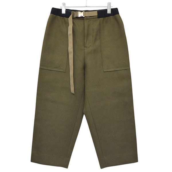 sacai 19-02044M ウールメルトンクロップドパンツ sacai サカイ 2019AW WOOL MELTON PANTS ウールメルトンパンツ