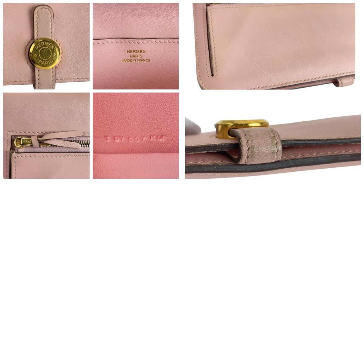 HERMES エルメス ドゴンロング ピンク ローズサクラ ゴールド金具  
