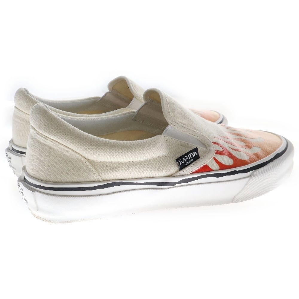 KAMIYA (カミヤ) Cornell Fire Pattern Vulcanized Slip on Sneaker  