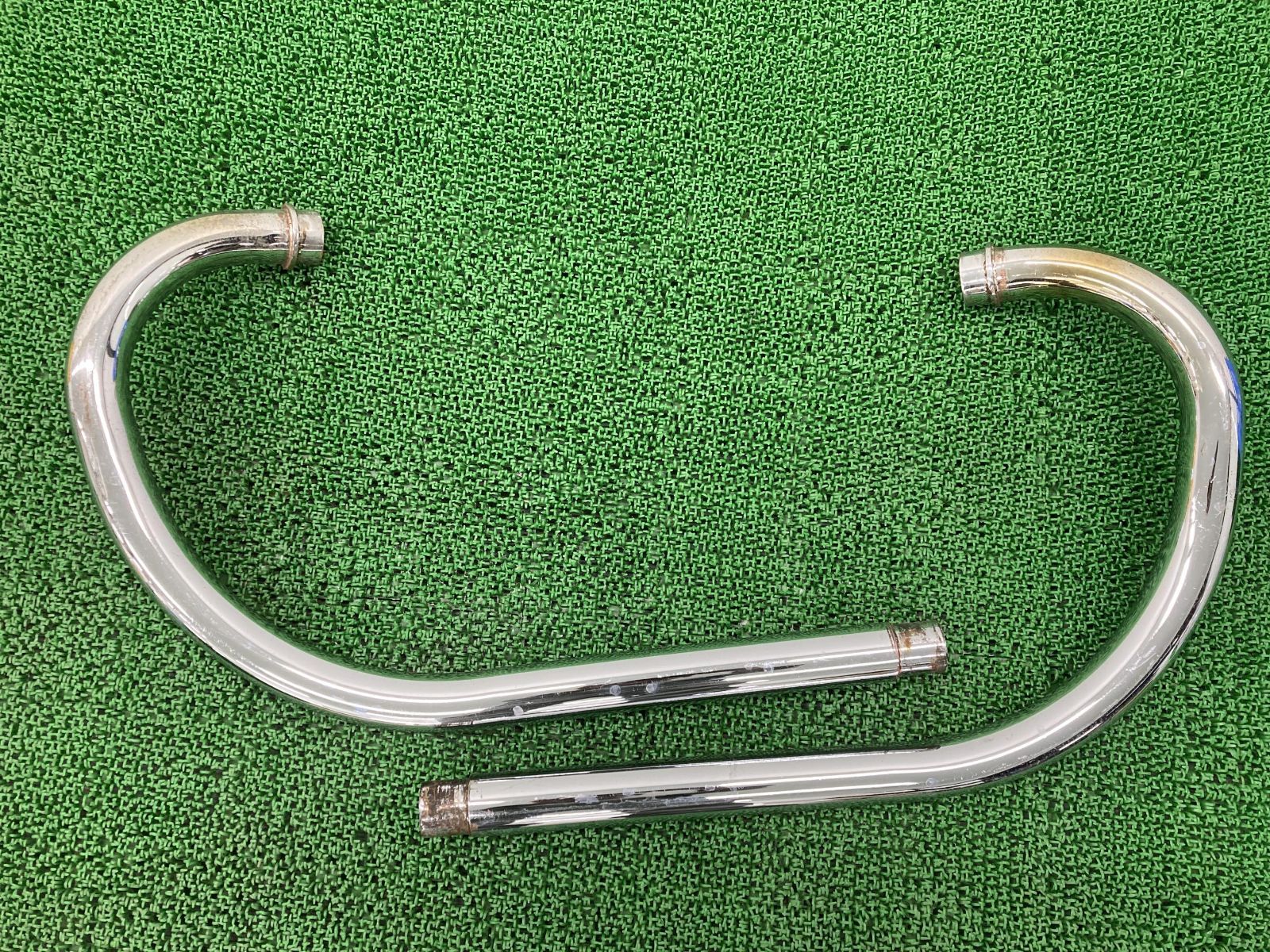W1 エキパイマフラー 左右 W1F-05*** 社外 中古 バイク 部品 W1F-05 差込径38mm コケキズ無し 品薄 希少品