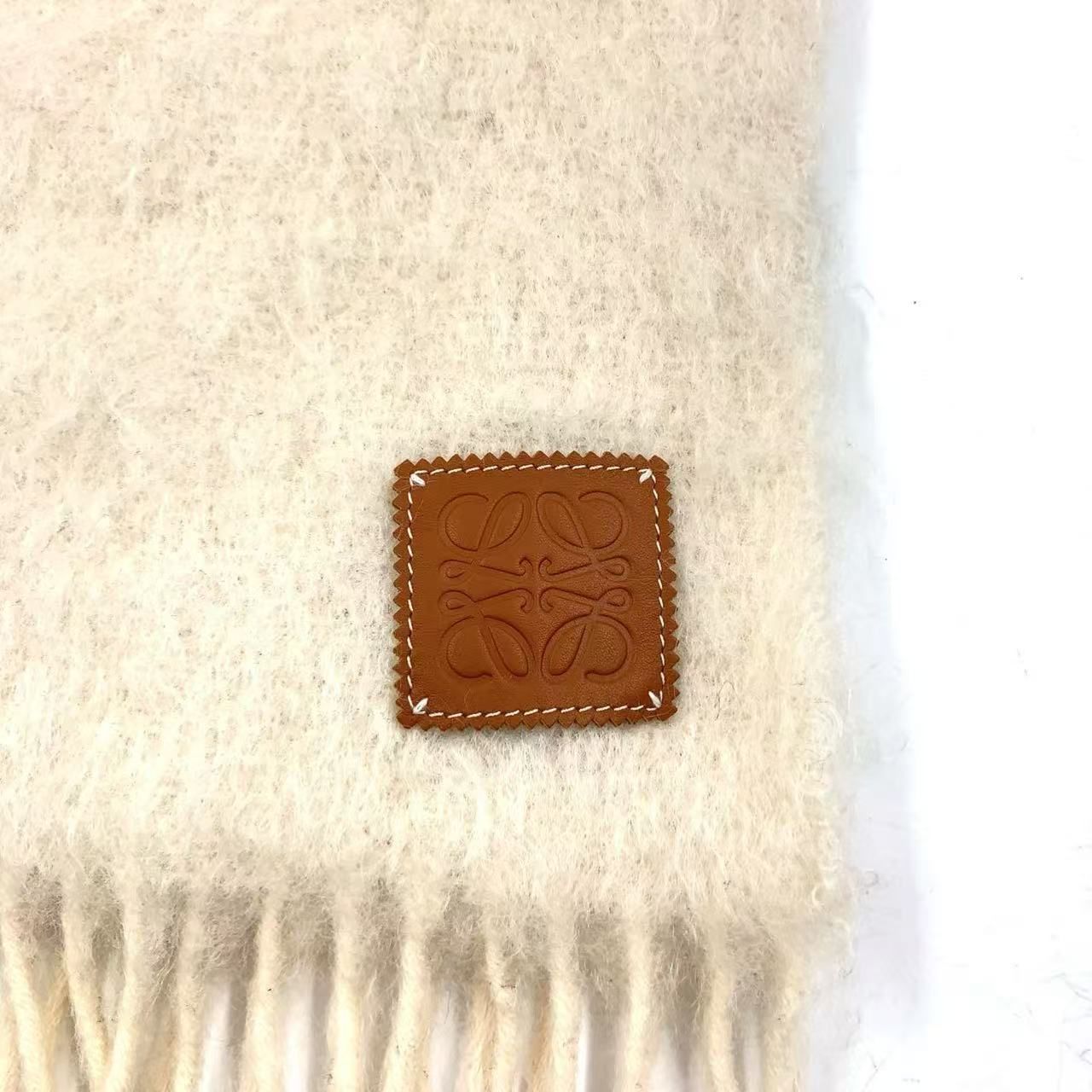 LOEWE アナグラム レザーパッチ モヘア ウール ウール×モヘヤ