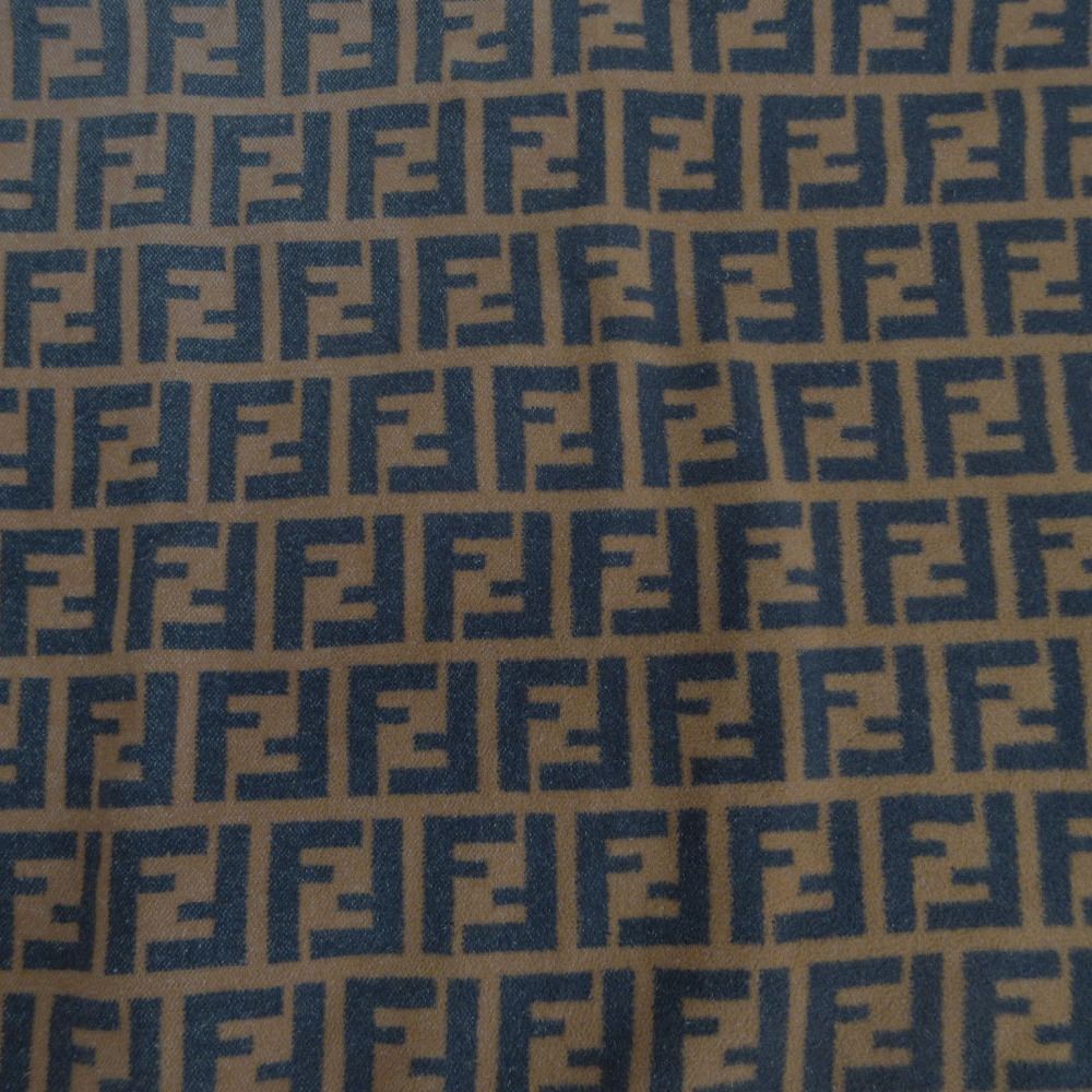 FENDI フェンディ ズッカ柄 ロゴ 掛け布団 ブランケット ブラウン