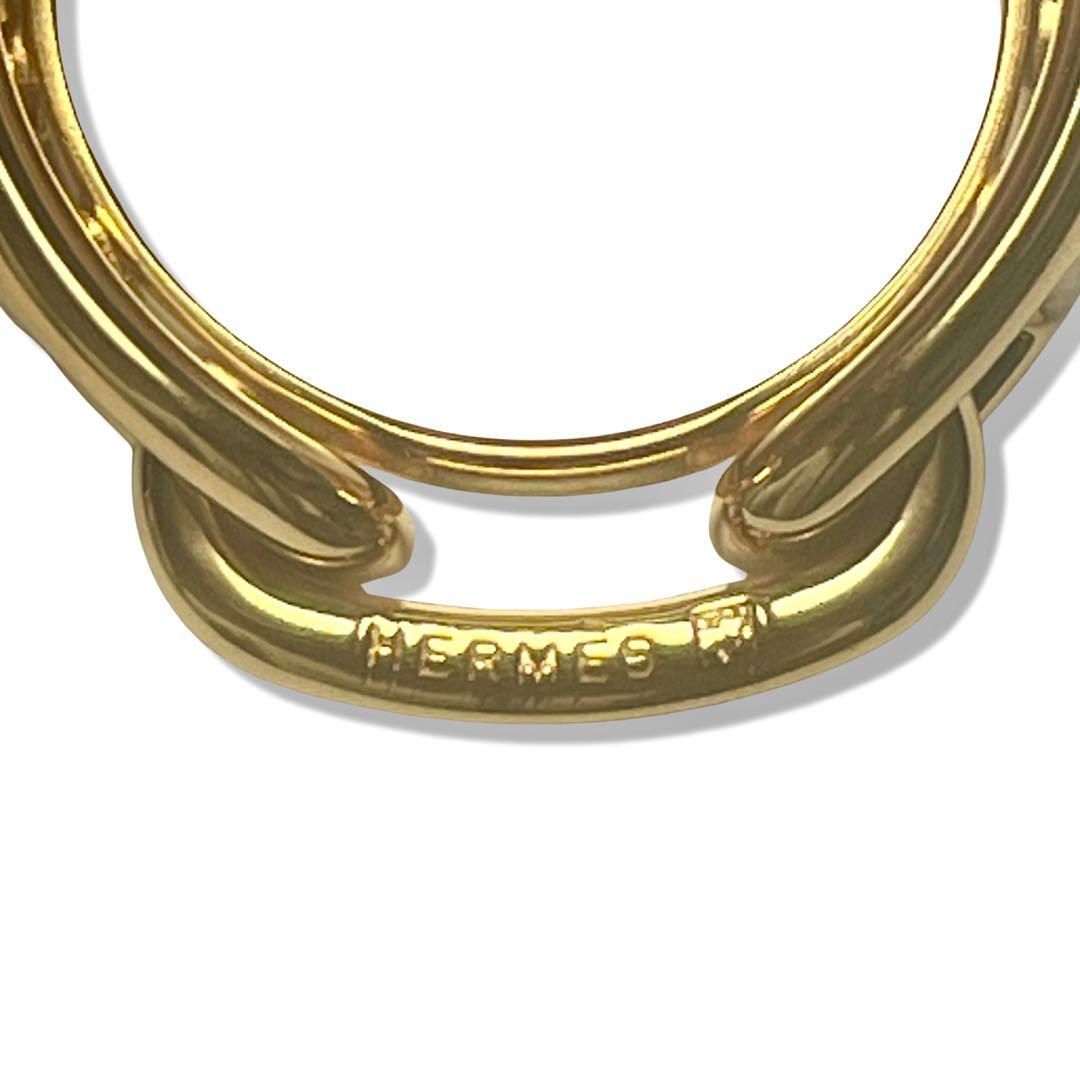 正規品 HERMES エルメス シェーヌダンクル スカーフリング ゴールド GP