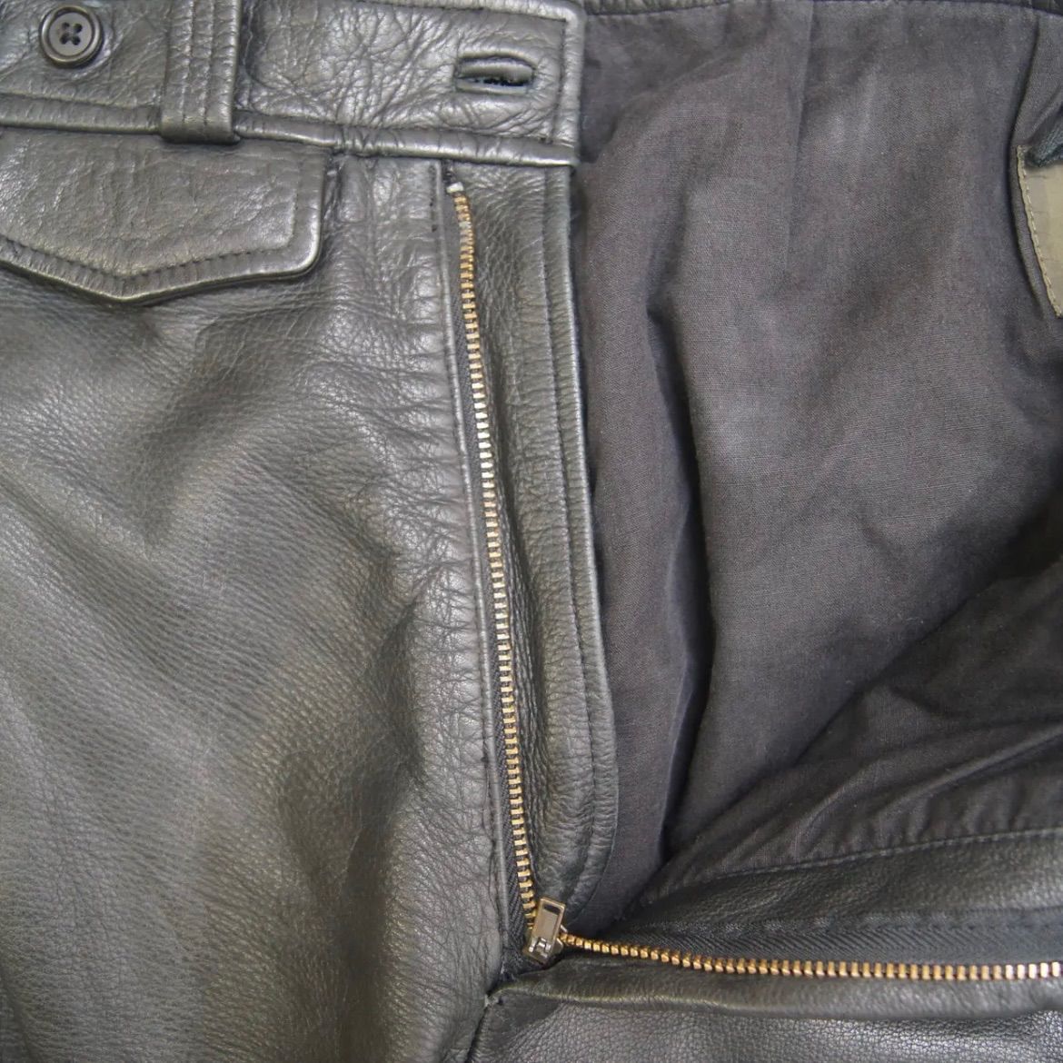 90's Ka uomo Leather tuck pants / 古着 vintage カウオーモ タック 