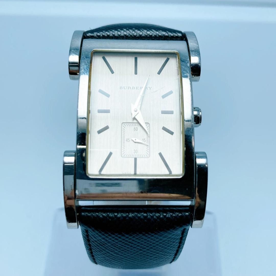 38【希少】バーバリー BU1100 スクエア スモセコ クォーツ 腕時計 38