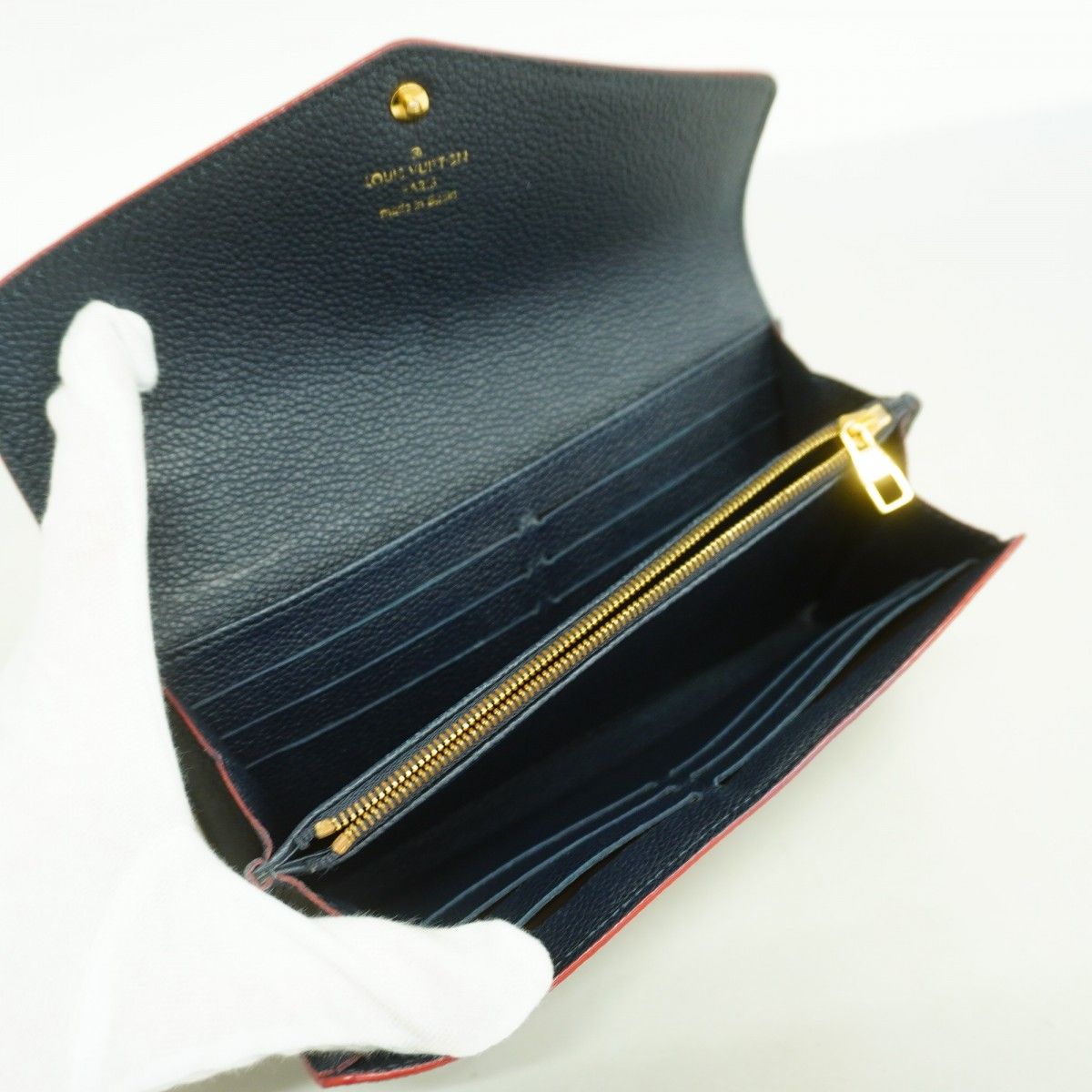 ルイヴィトン アンプラント ポルトフォイユ サラ 長財布 マリーヌ