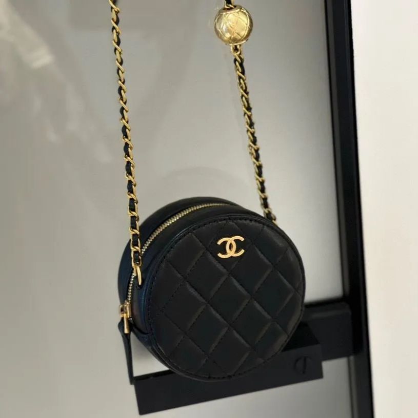 CHANEL 小さな丸い餅 ショルダーバッグ ウエストポーチ バッグを斜めにします