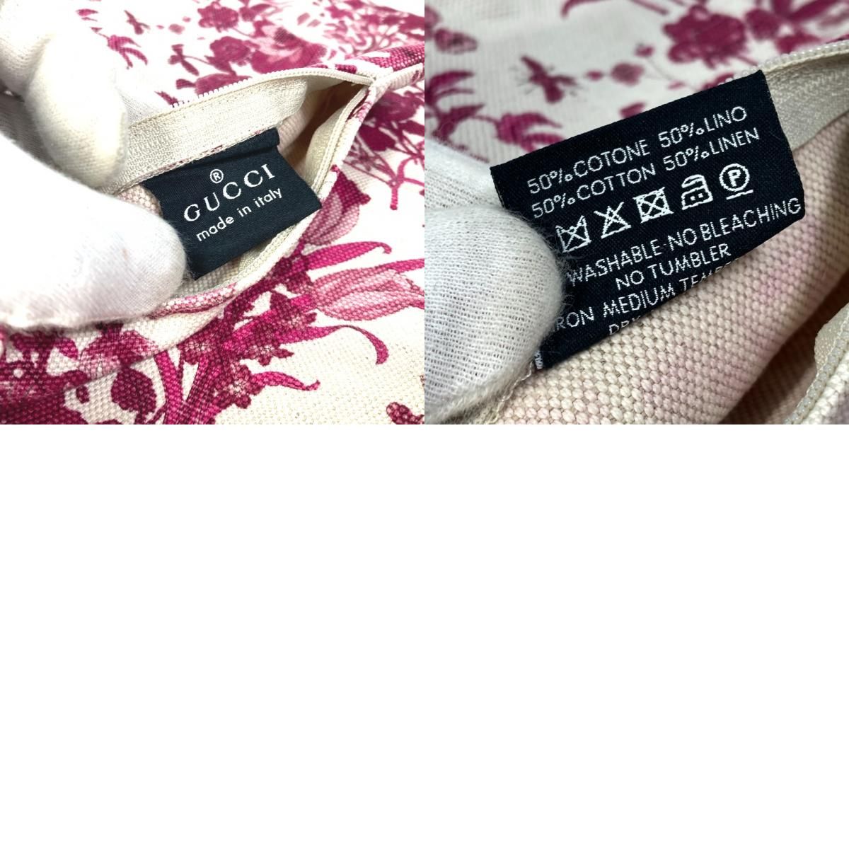 GUCCI グッチ クッション フローラ 花柄 フラワー コットンリネン