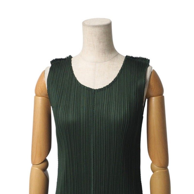 □美品□PLEATS PLEASE ISSEY MIYAKE プリーツプリーズ イッセイミヤケ ワンピース サイズ4 プリーツ ロングワンピース  ノースリーブ グリーン ブランド古着【中古】20250213/RA3391 - メルカリ