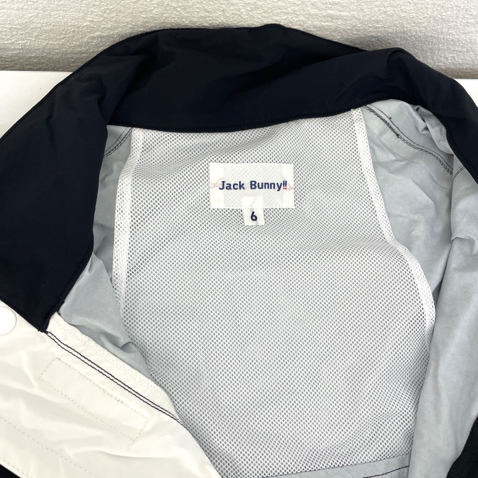 JACK BUNNY ジャックバニー レインウェア ブラック×ホワイト