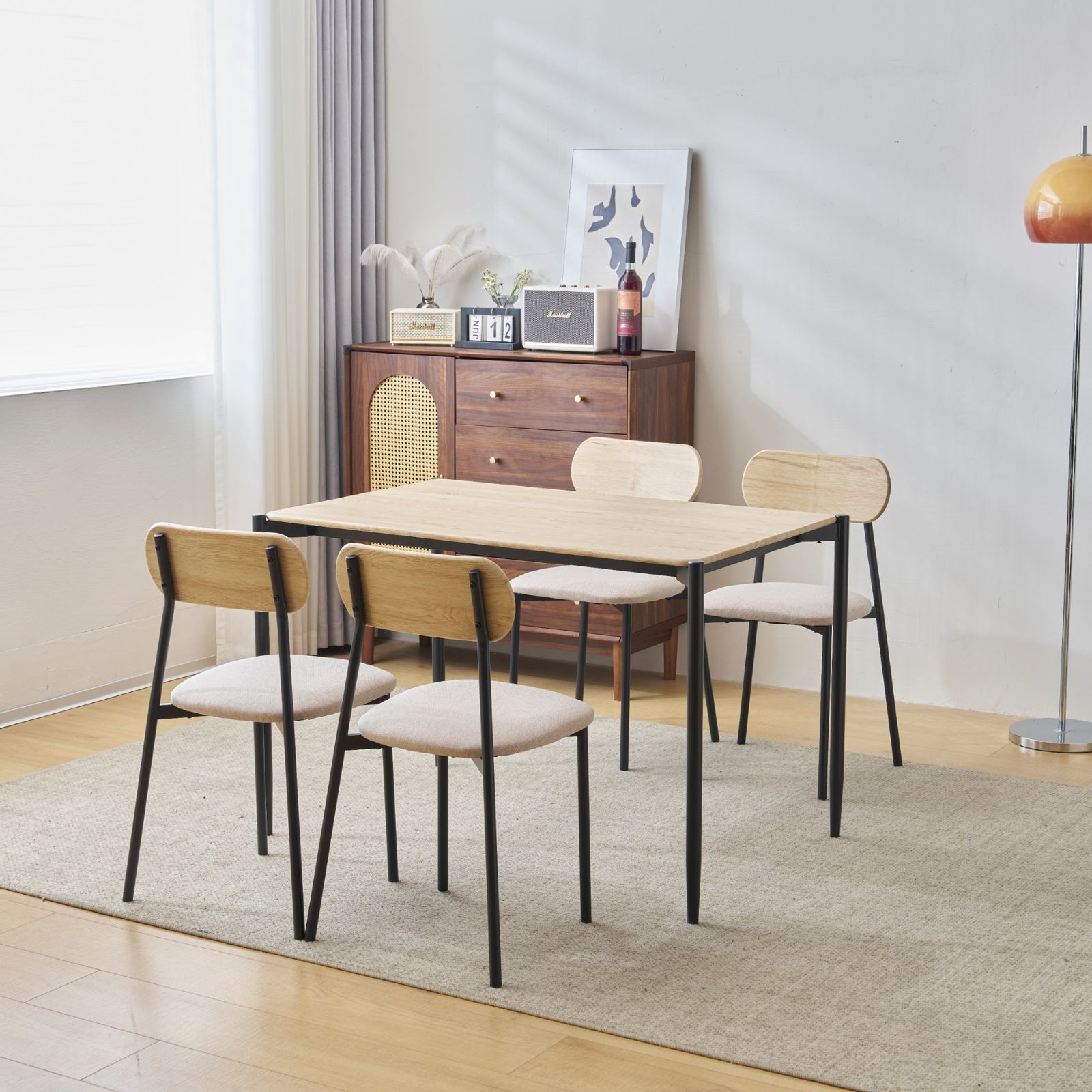 夏休み大セール！4人用ダイニングテーブルチェア付きセット 食卓  