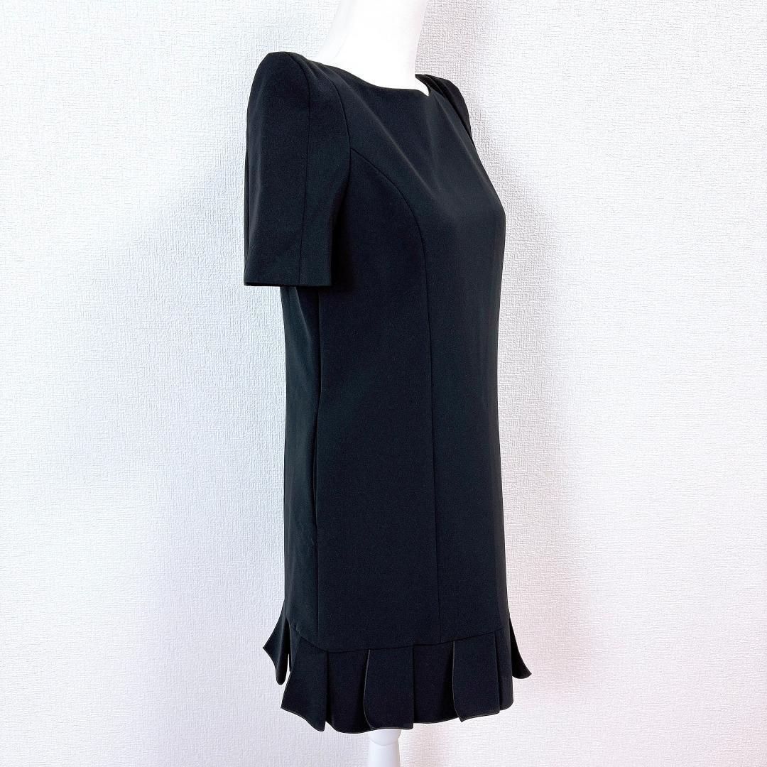 FOXEY NEW YORK 半袖ボックスワンピース 裾プリーツ 38