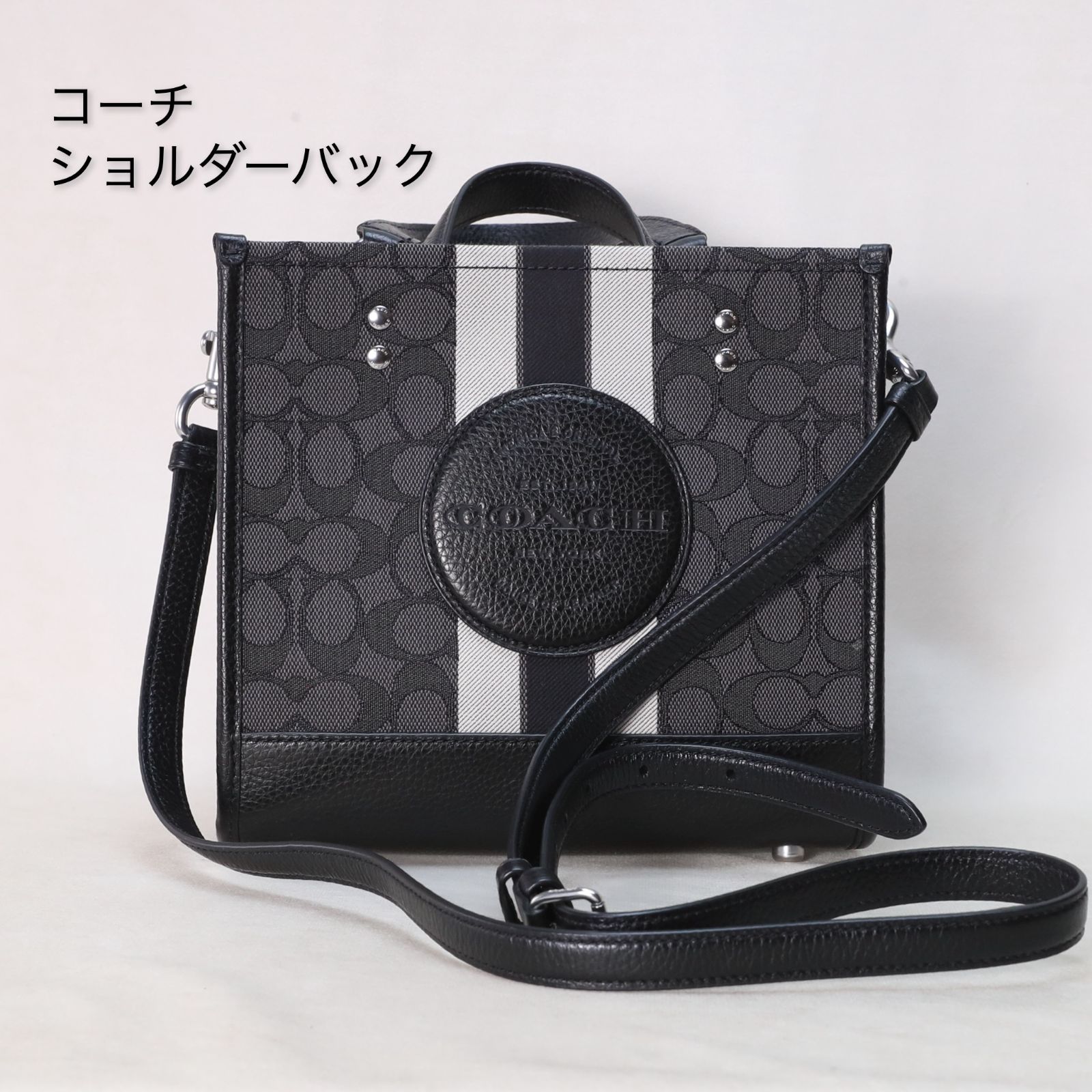 コーチ パッチワーク シグネチャー ショルダーバッグ レザー ✨美品