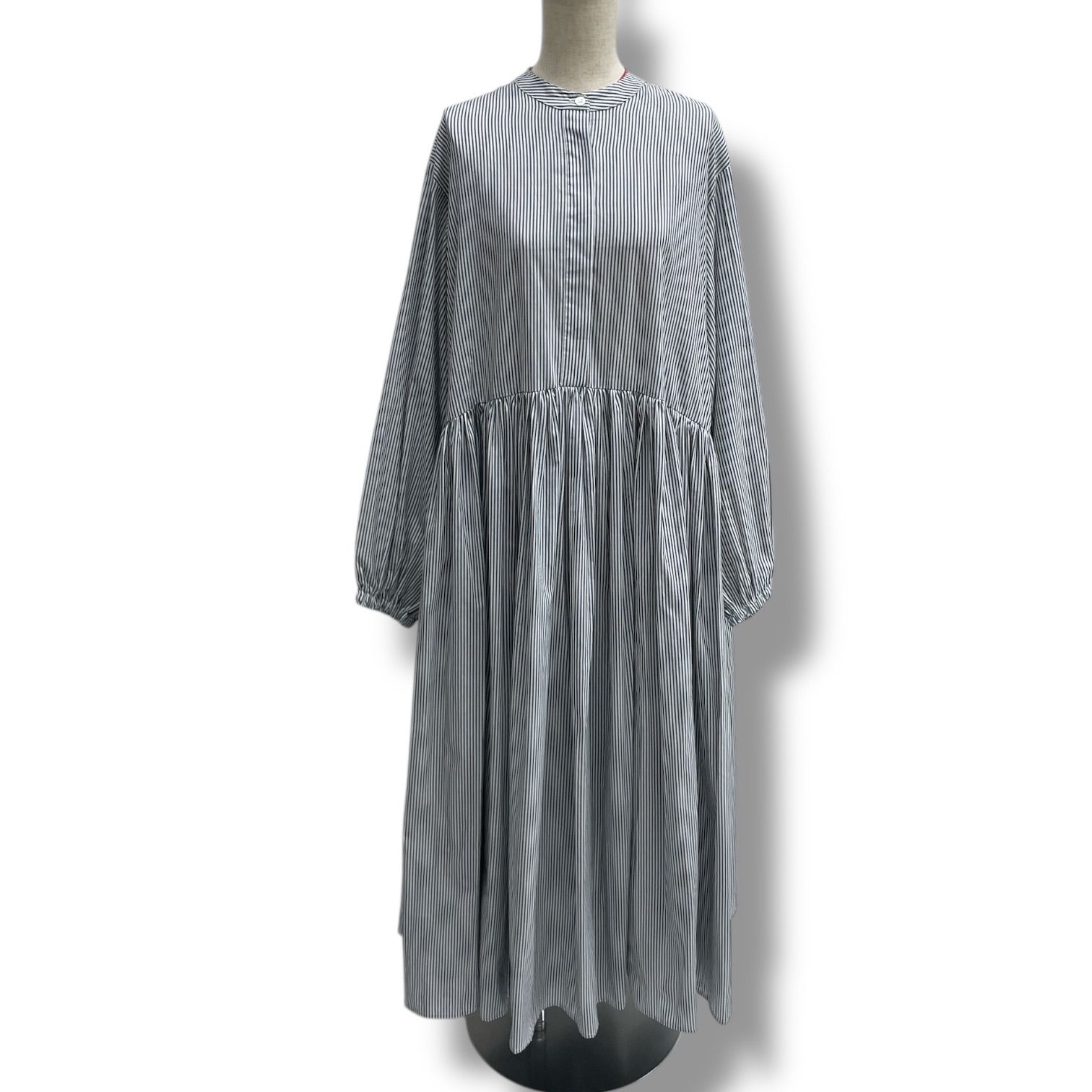 BEARDSLEY ビアズリー 先染めギャザーワンピース ロングワンピース