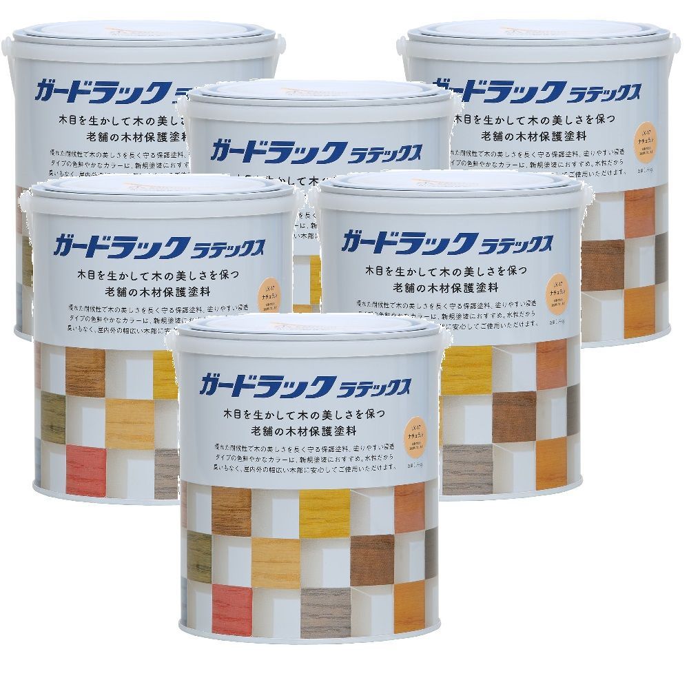 和信ペイント ガードラックラテックス ＬＸ−５ チョコレート（ＨＣ） 3kg ６缶セット - 1