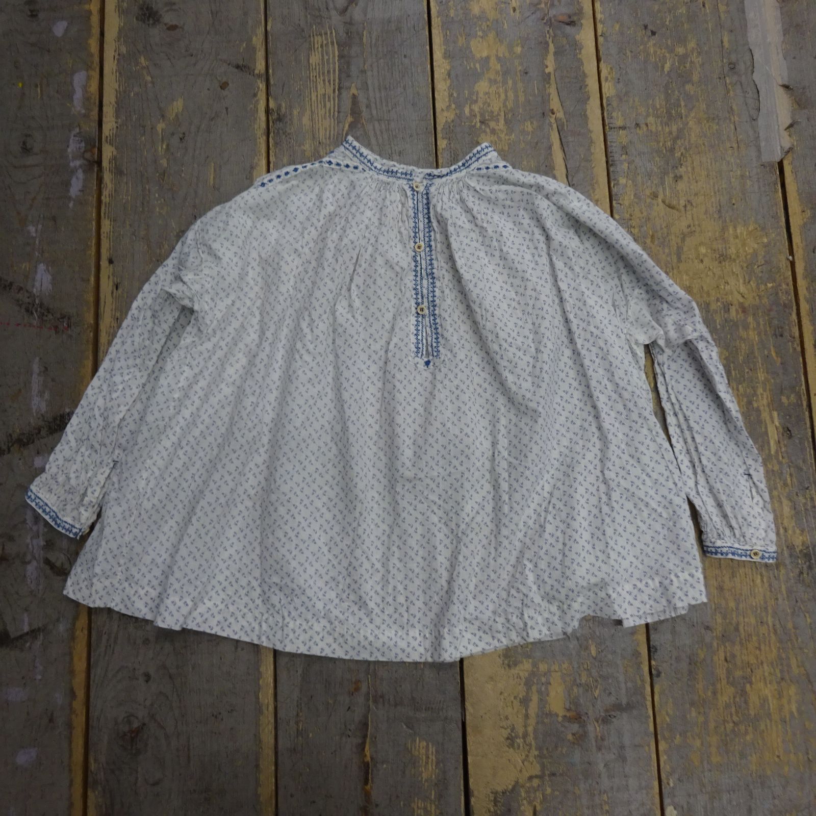 【45R】45rpm コットン100% 花柄 インドカディフレアブラウス 0 45R（フォーティファイブアール）の「インドカディの小花プリント