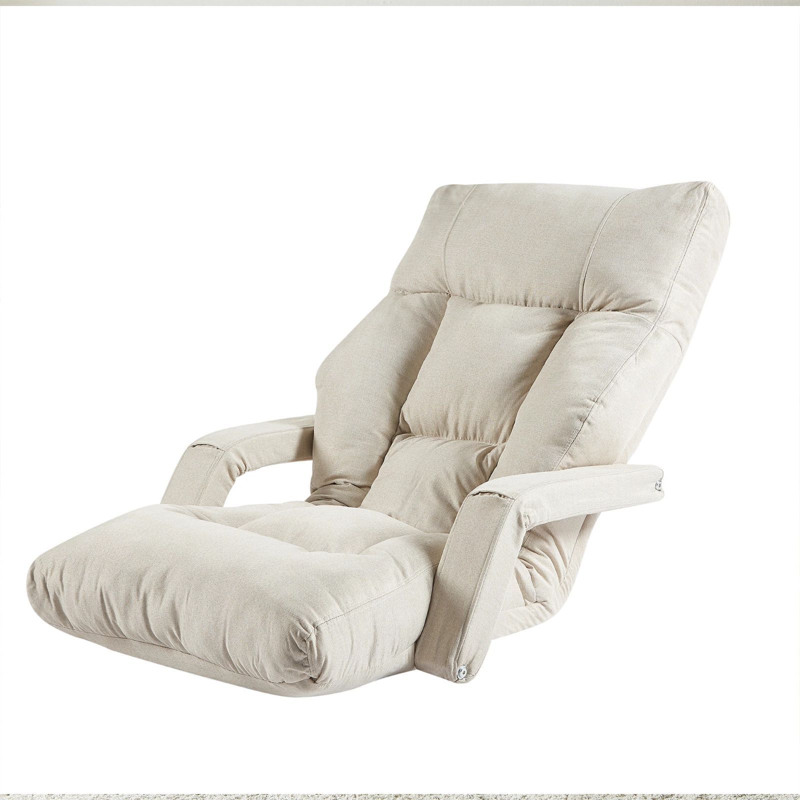 VECELO 即納 座椅子 5段階調節 3way 肘掛け付き 折りたたみ可能 幅70CM