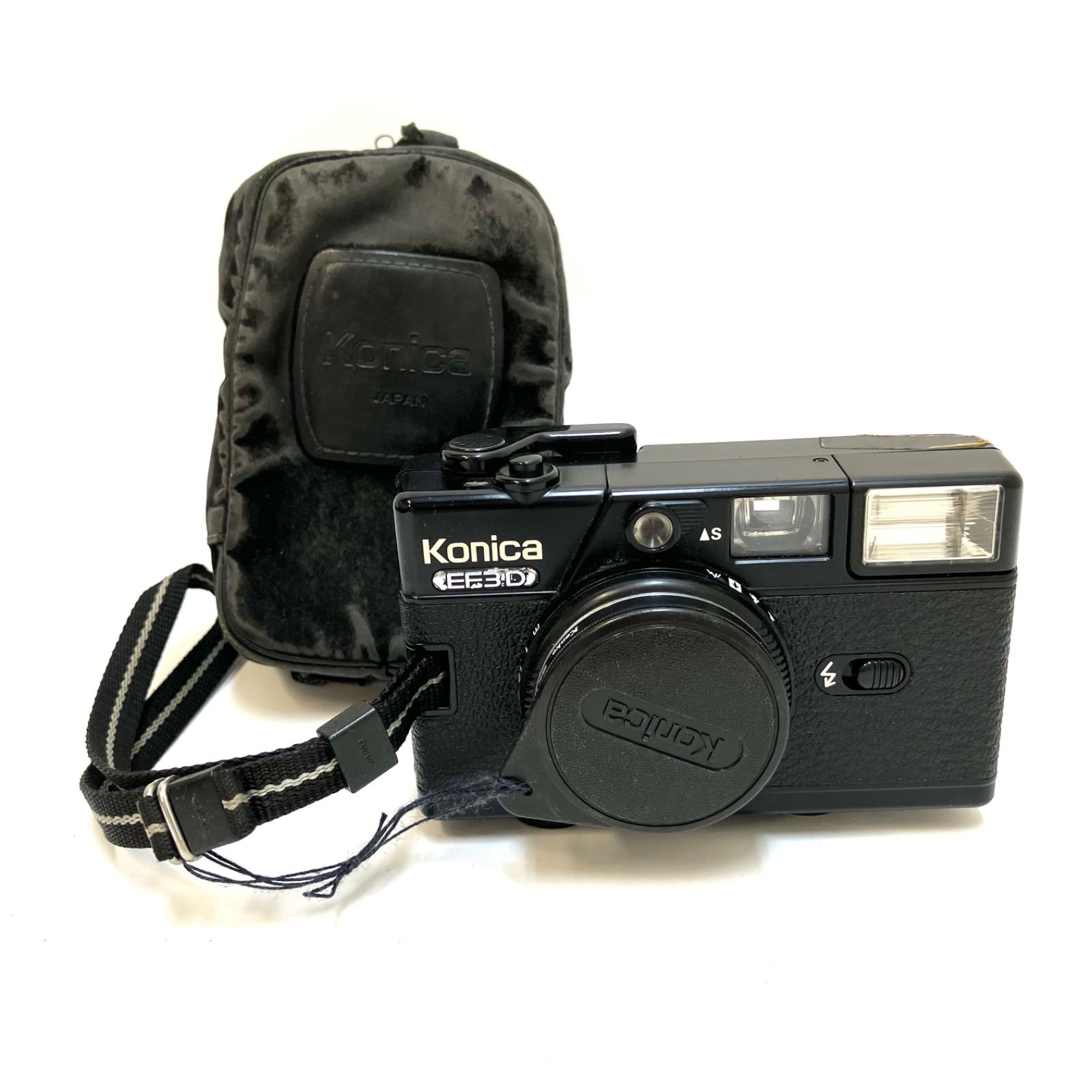 コニカ KONIKA 昭和レトロ フィルムカメラ レンズ付き ケース付き 