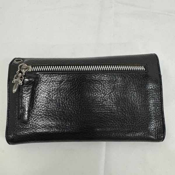 インボイス有り CHROME HEARTS|クロムハーツ WAVE|ウェーブウォレット クロスボタン|長財布