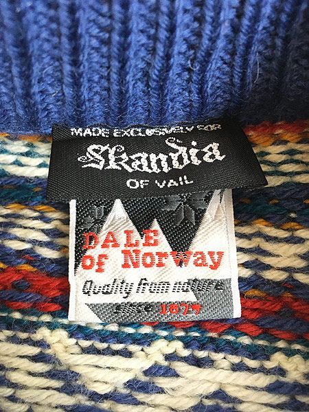 古着 90s Norway製 DALE of NORWAY 「Skandia of Vail」 ノルディック 