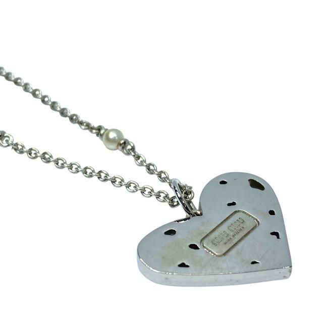 超希少✨未使用保管 ミュウミュウ シェル　3連 パールネックレス　シルバー 超希少✨未使用保管 ミュウミュウ シェル3連 パールネックレス