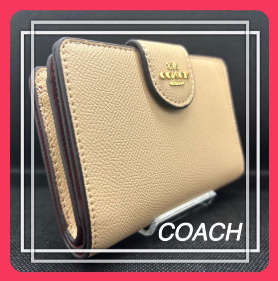 COACH 二つ折り財布 F06390 ミディアムコーナージップ ウォレット