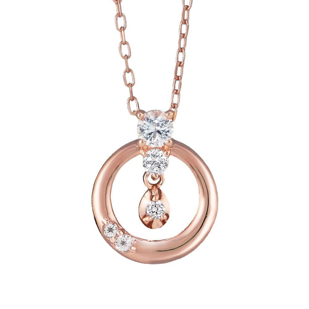 数量 ギフト ネックレス 特別ケース ペンダント サークル ダイヤモンド DPCPD80607 ピンクゴールド PINKY-DIANNE ピンキー-ダイアン
