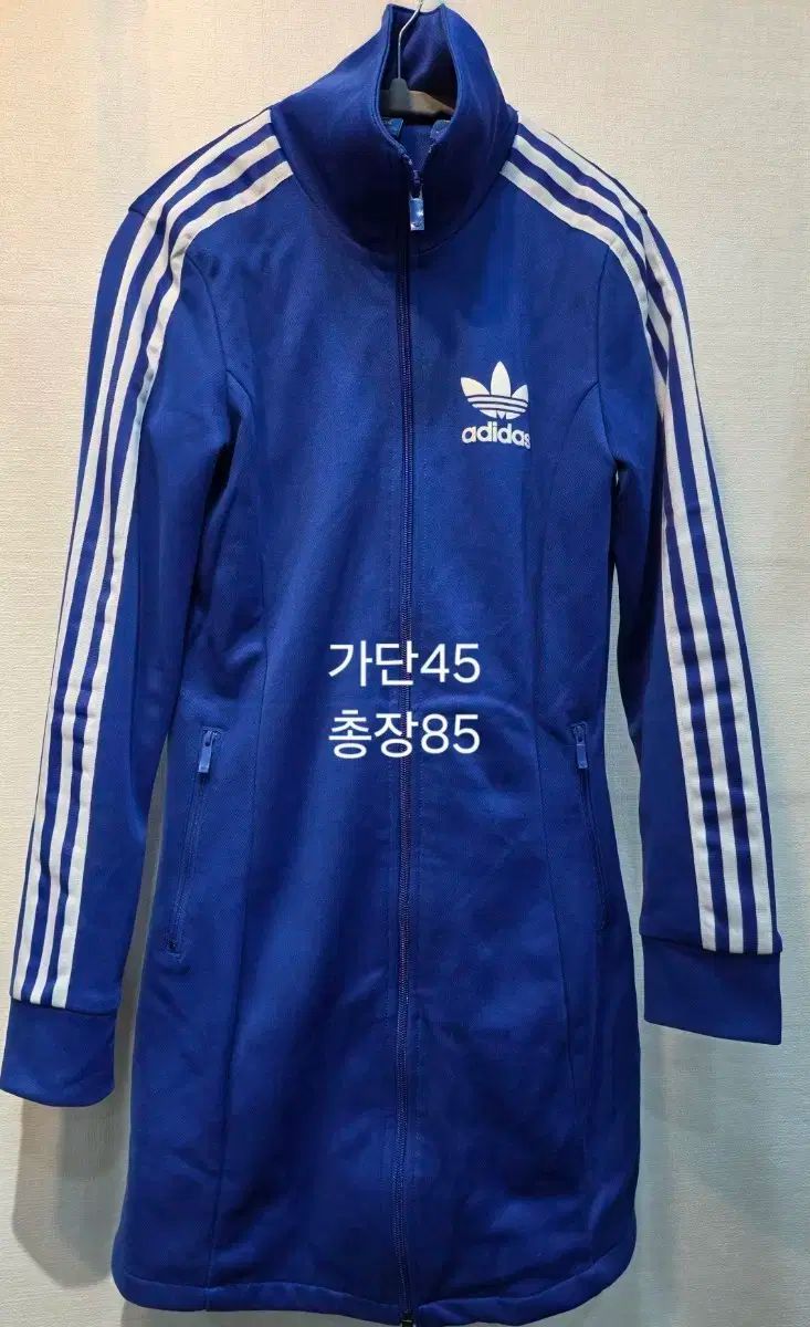 アディダス 3本線 ロング トラックジャージ ブルー