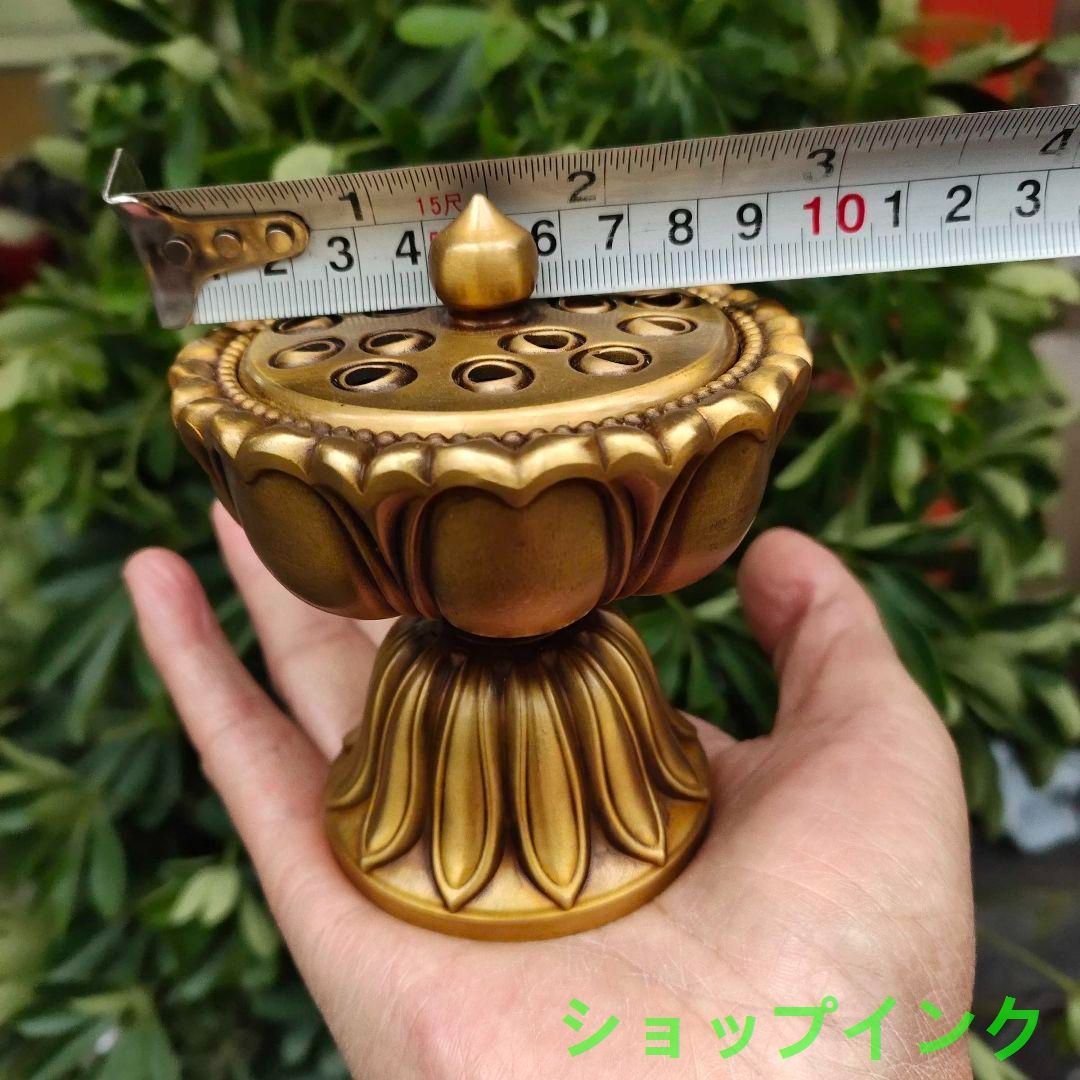 銅製 香炉 宝蓮灯薫香炉 蓮華香炉 茶道具 香道具 装飾品 工芸品 置物 銅 細工 茶道具 香道具 宝蓮灯の薫製香炉 工芸品 美術品 置物