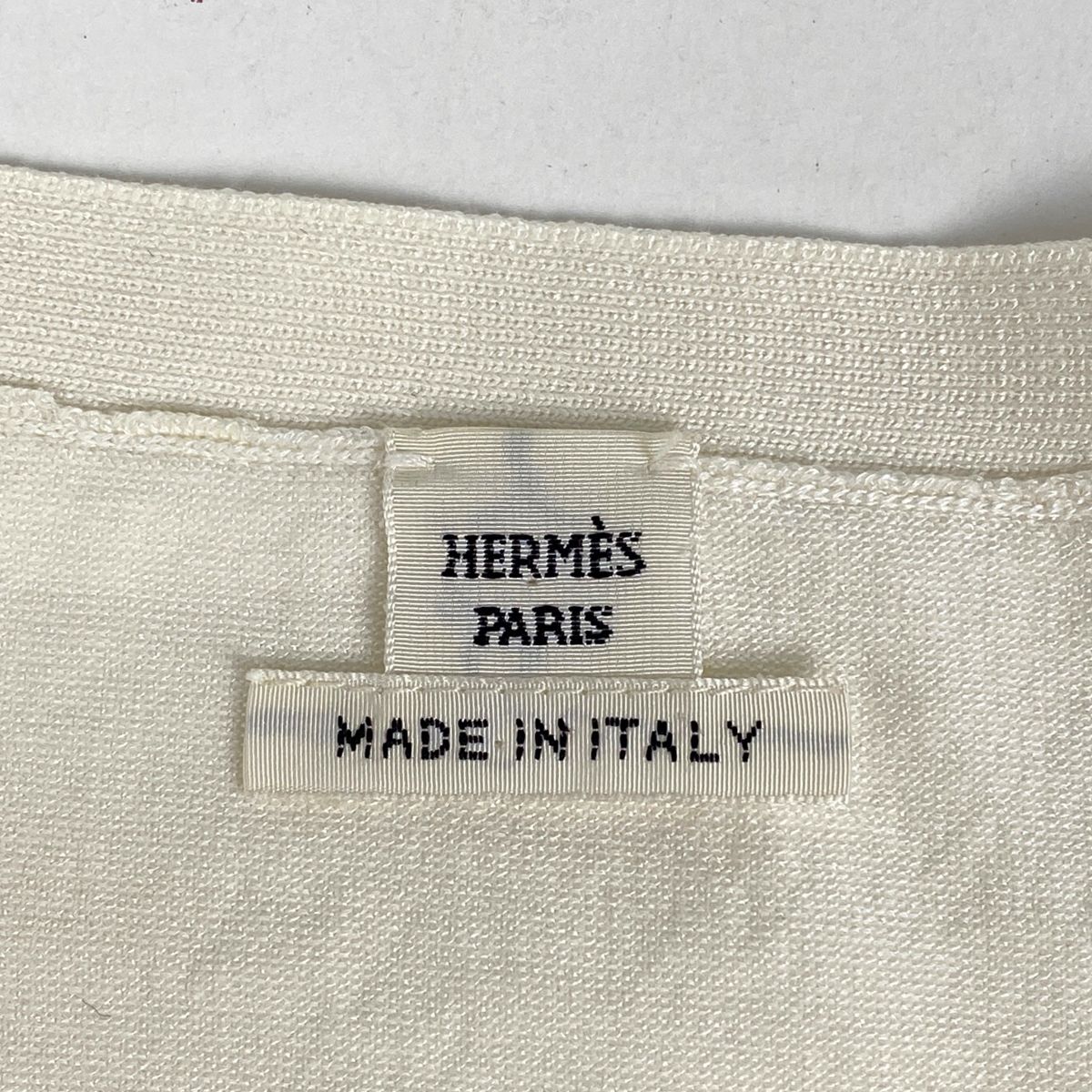 エルメス HERMES ボートネック 半袖 Tシャツ 刺繍 ニット カットソー トップス 半袖Ｔシャツ ホワイト レディース 【中古】 - メルカリ