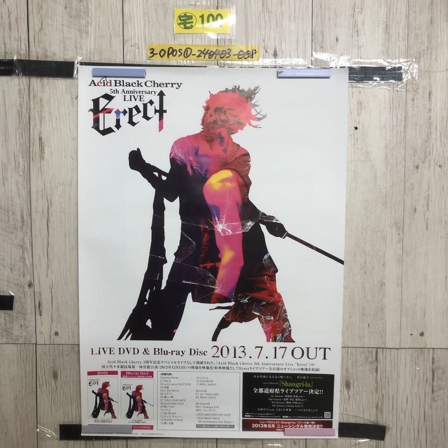 3-◇ポスター Acid Black Cherry 5th Anniversary Live Erect