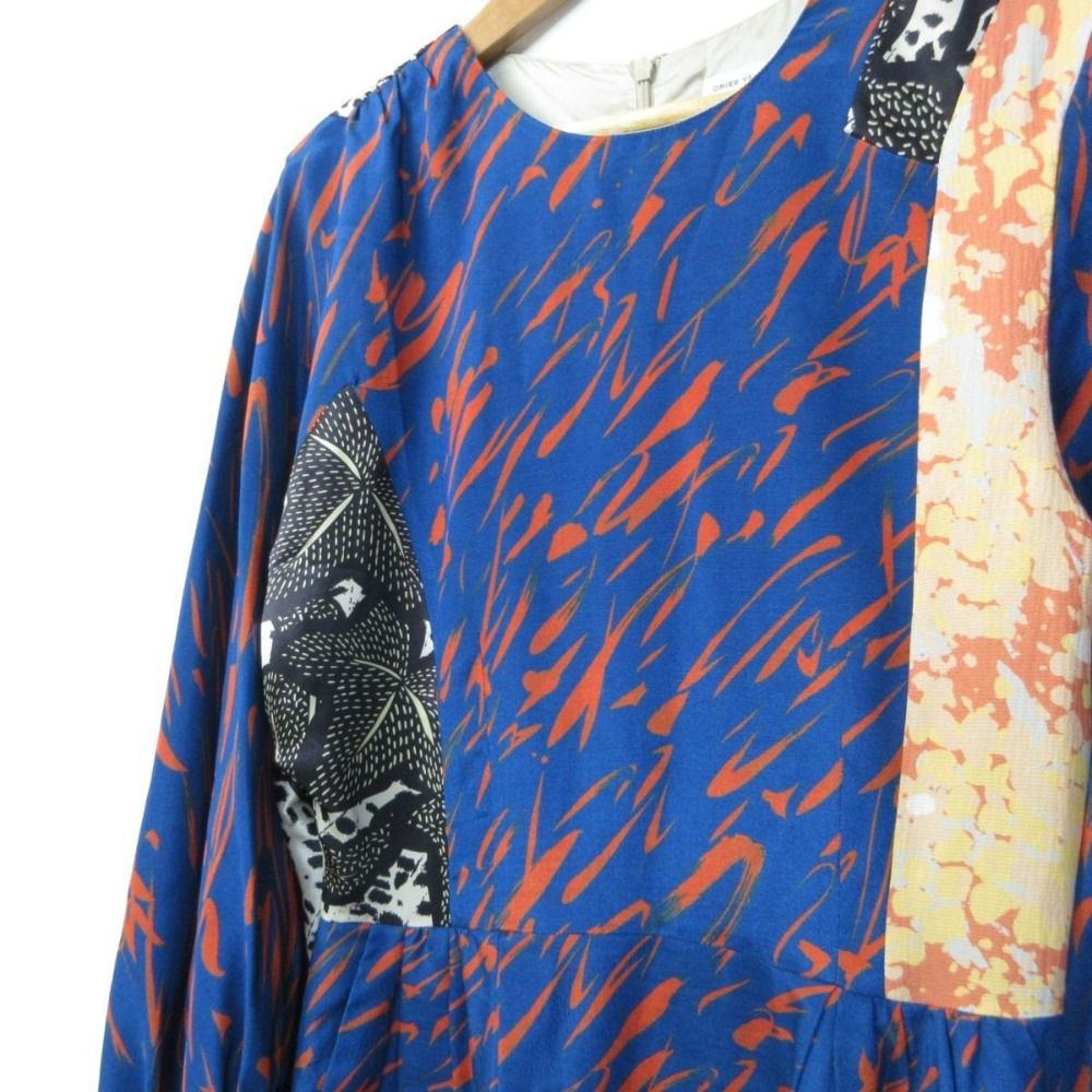 美品 DRIES VAN NOTEN ドリスヴァンノッテン シルク×ウール 総柄