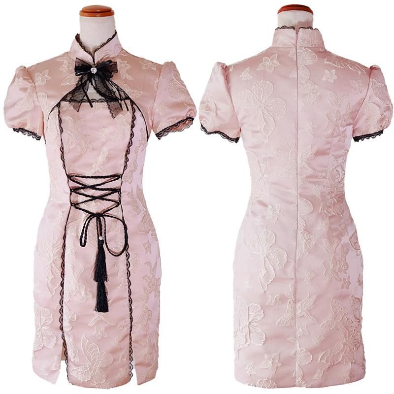 LoveRich ラブリッチ 【SMLサイズ/2カラー】蝶々柄 ウエスト編み上げ