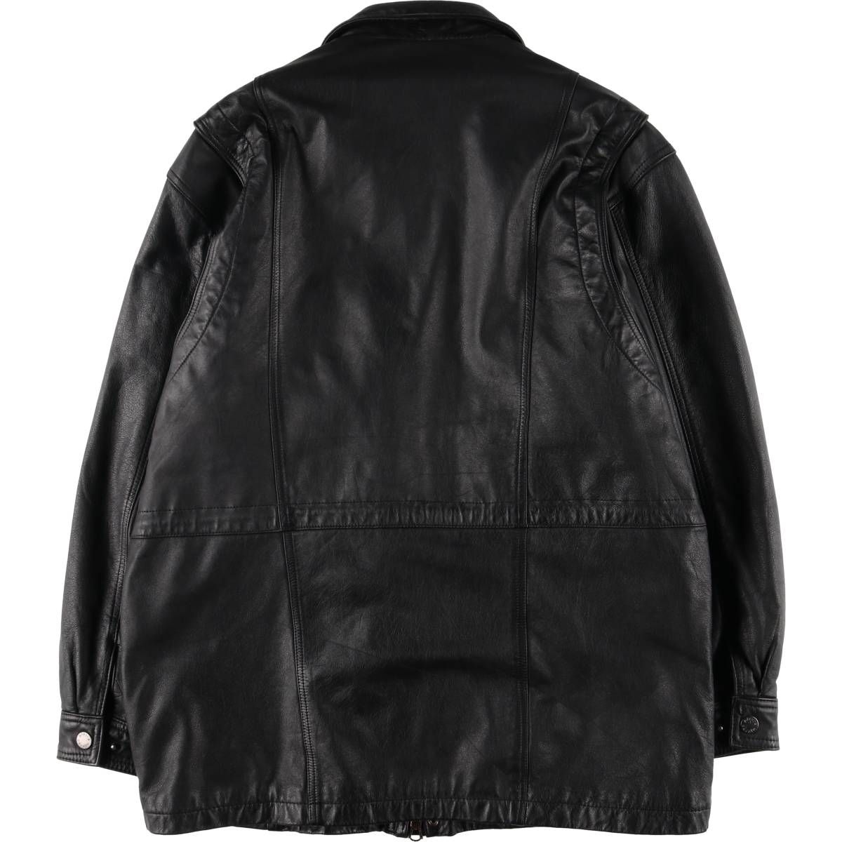 古着 ピエールカルダン Pierre Cardin 中綿入り レザーブルゾンタイプ  