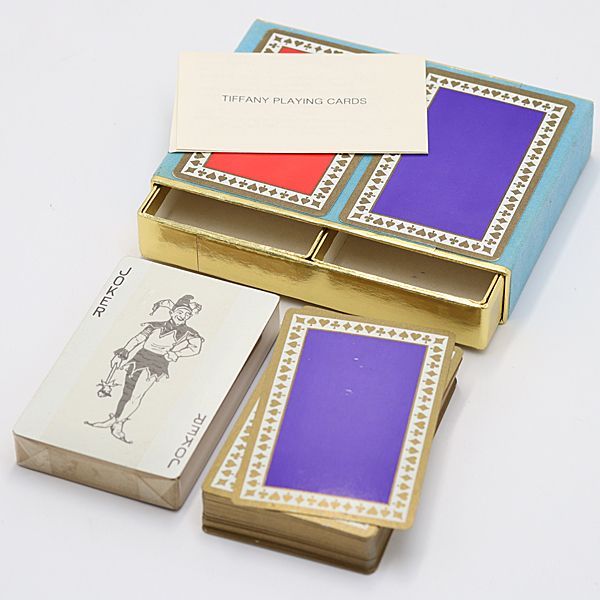 良品 箱付 ティファニー トランプ カードゲーム テーブルゲーム レッド