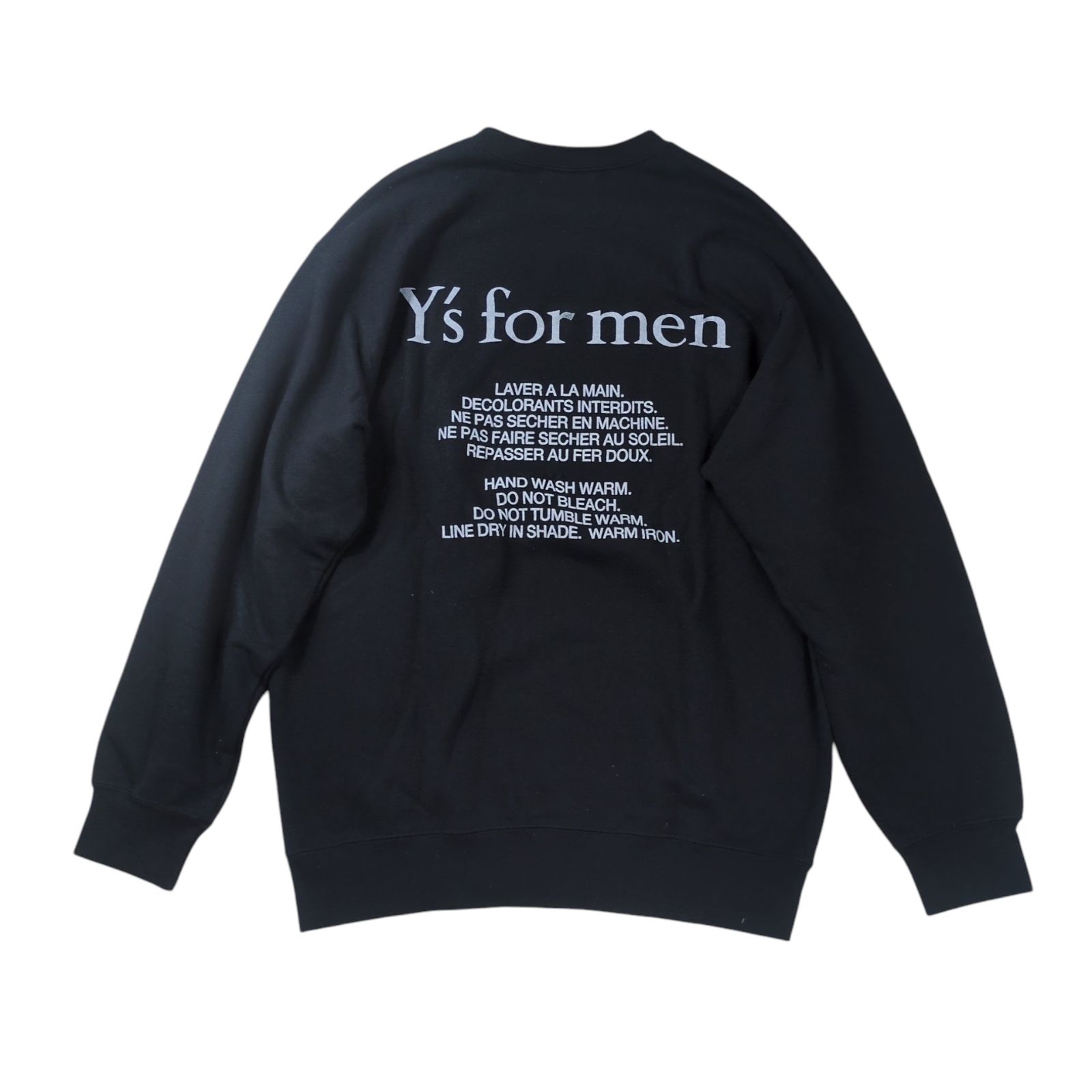 Y's for men 1990's  Back Logo Print Pull Over Sweat