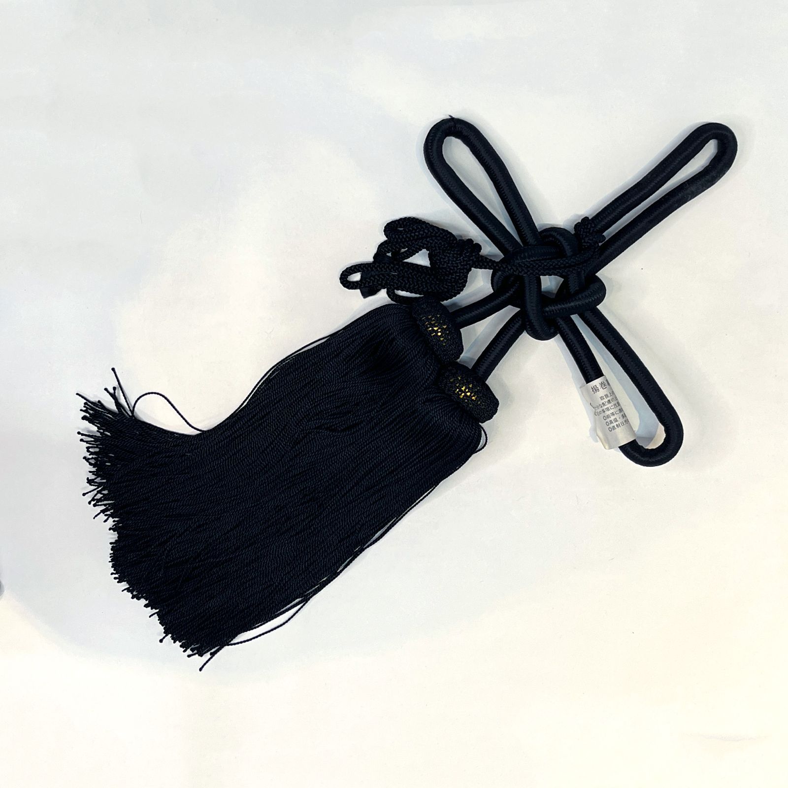 【アウトレット】揚巻房 幕房 8寸 黒 全長45cm ふさ 揚巻結び 寺院 仏具 幕 幕縄 神輿 タッセル